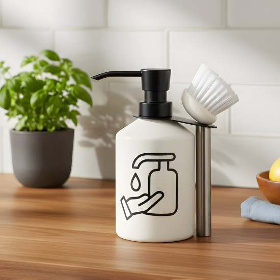 Soap Dispenser with Brush
